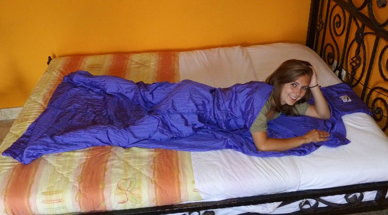 Hammock Bliss Sleep Sack - Travel and Camping Sleeping Sheet - Sleeping Bag Liner and Travel Pillow - Dream in Bliss (Purple) - Image 4